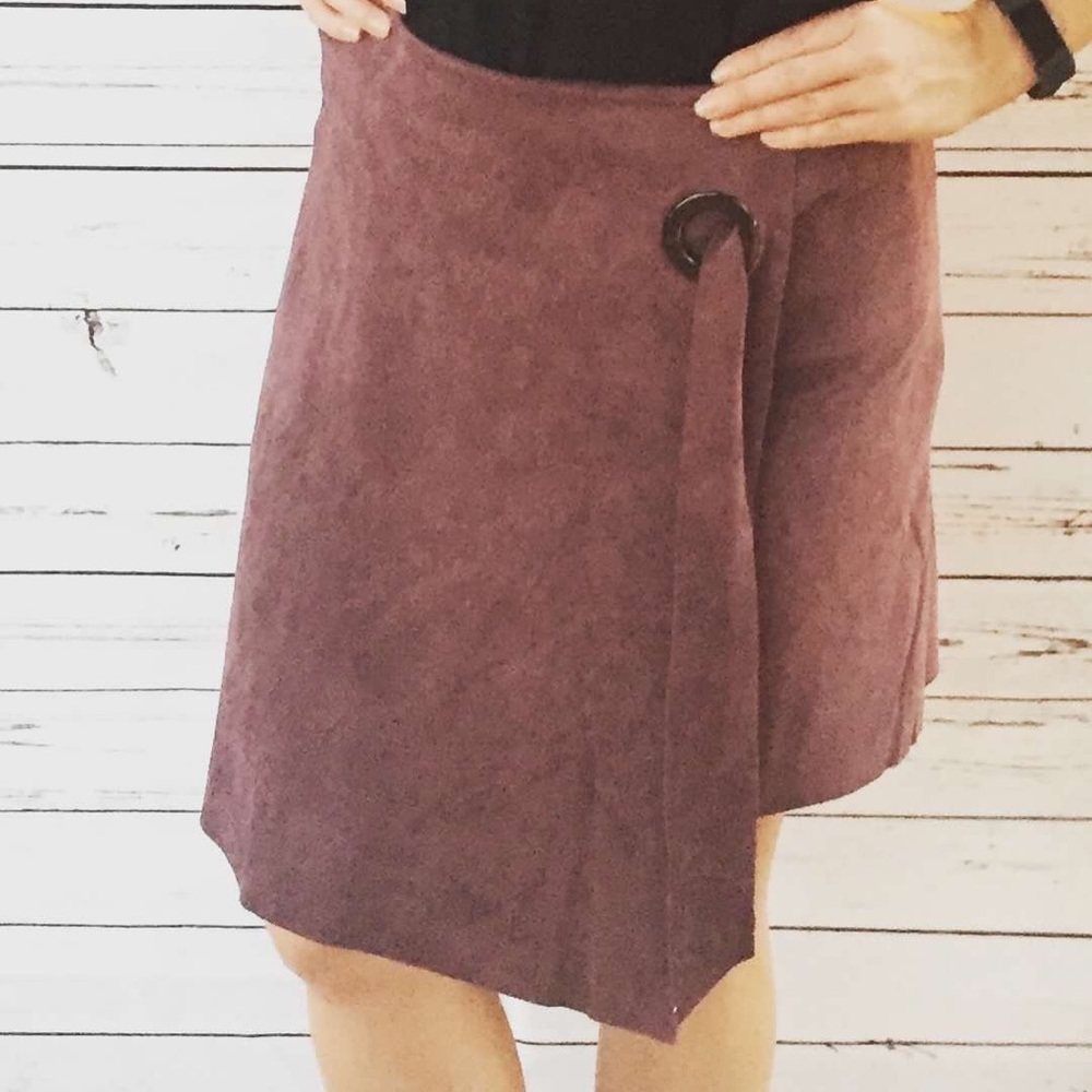 Purple wrap skirt